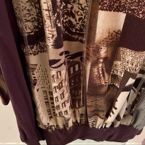 Casual or dress up dress, long sleeve, unique design, designed & made in France. - Picture 4 of 6